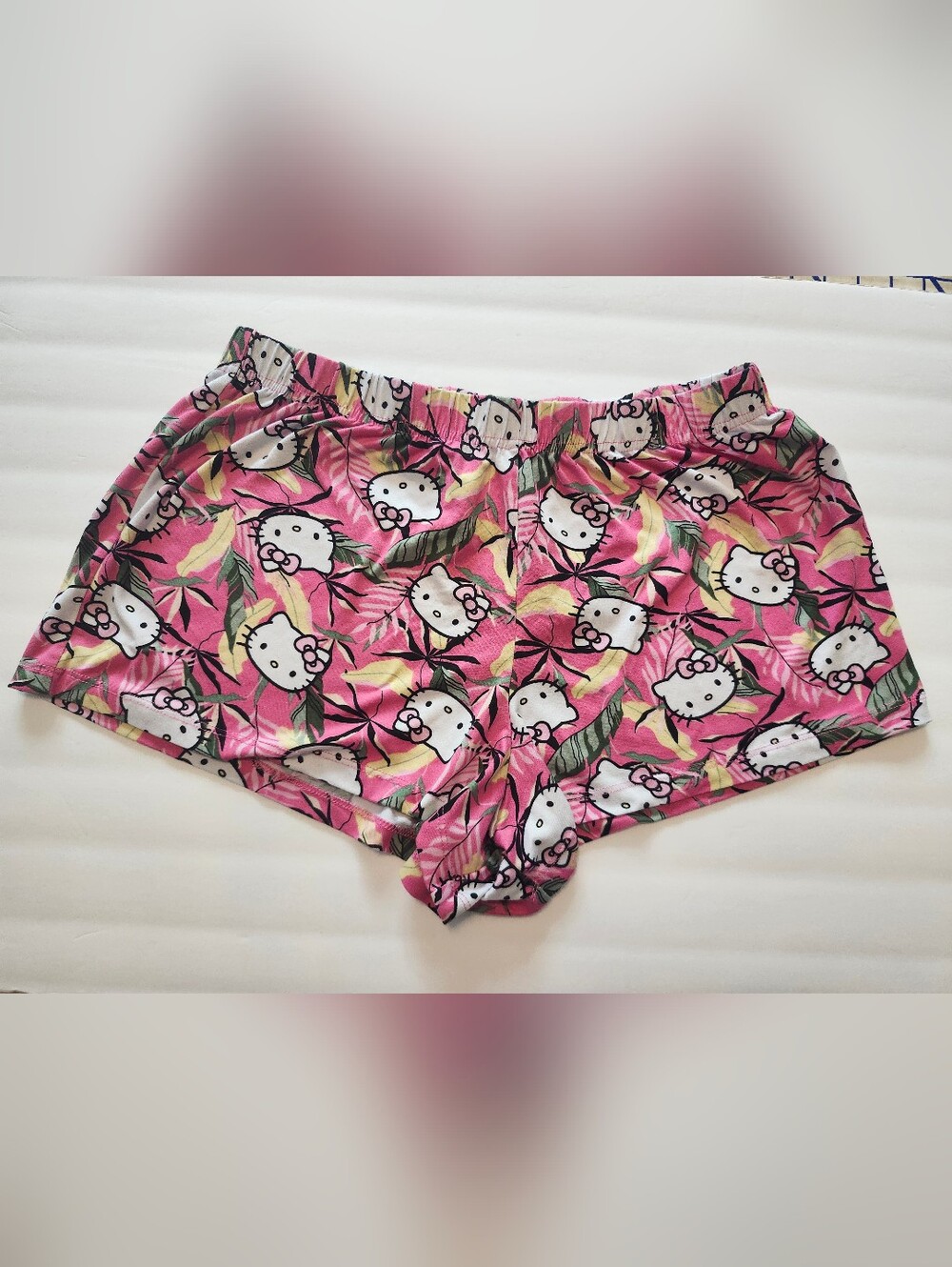Hello Kitty By SANRIO Pink Tropical Print Sleepwear Lounge Shorts Women S MED